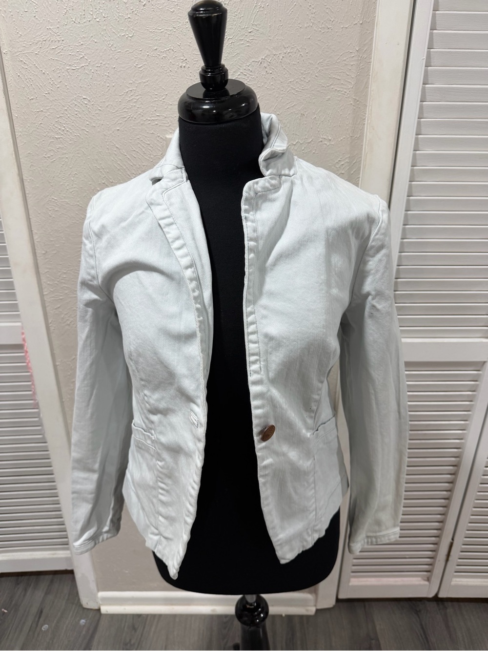 Y2K Cartonnier Light Gray Single-Button Blazer